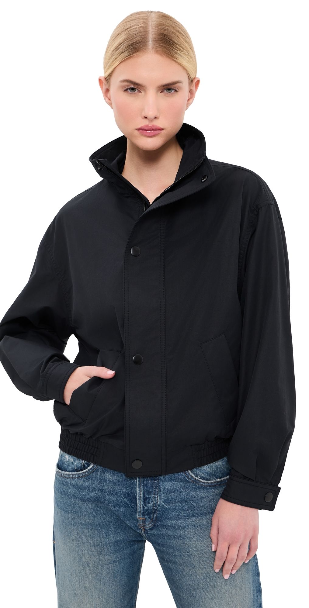 Nili Lotan Klaire Bomber Jacket Black L
