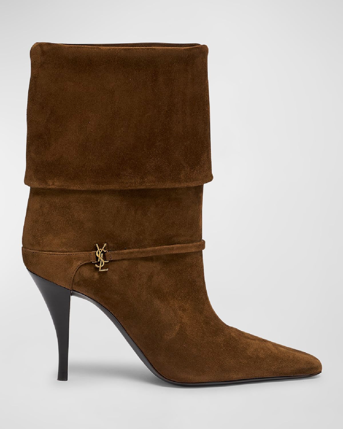 Niki Suede YSL Stiletto Ankle Booties