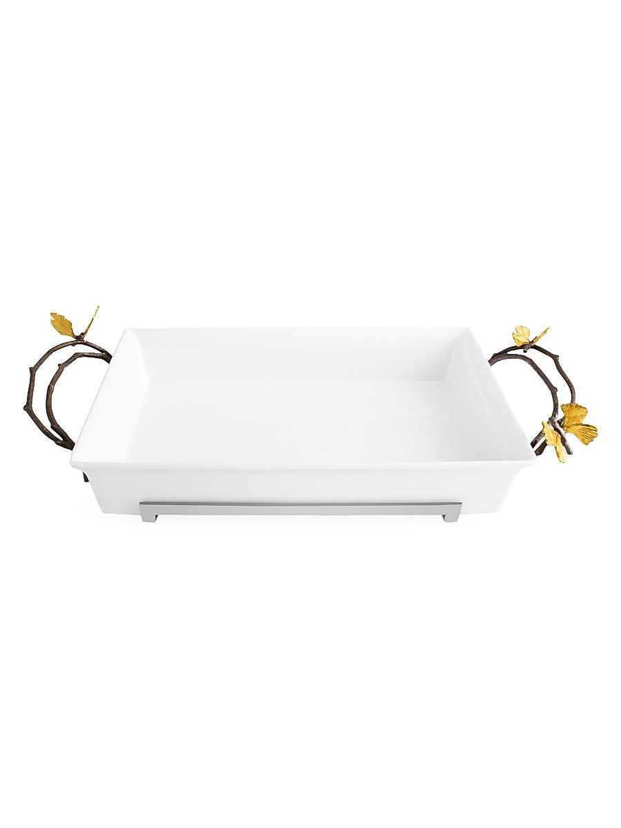 Butterfly Ginkgo Casserole Dish & Stand