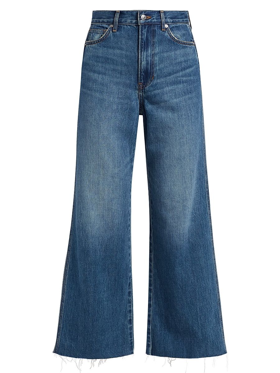 Women's Taylor High-Rise Wide-Leg Crop Jeans - Rebel Moon - Size 31