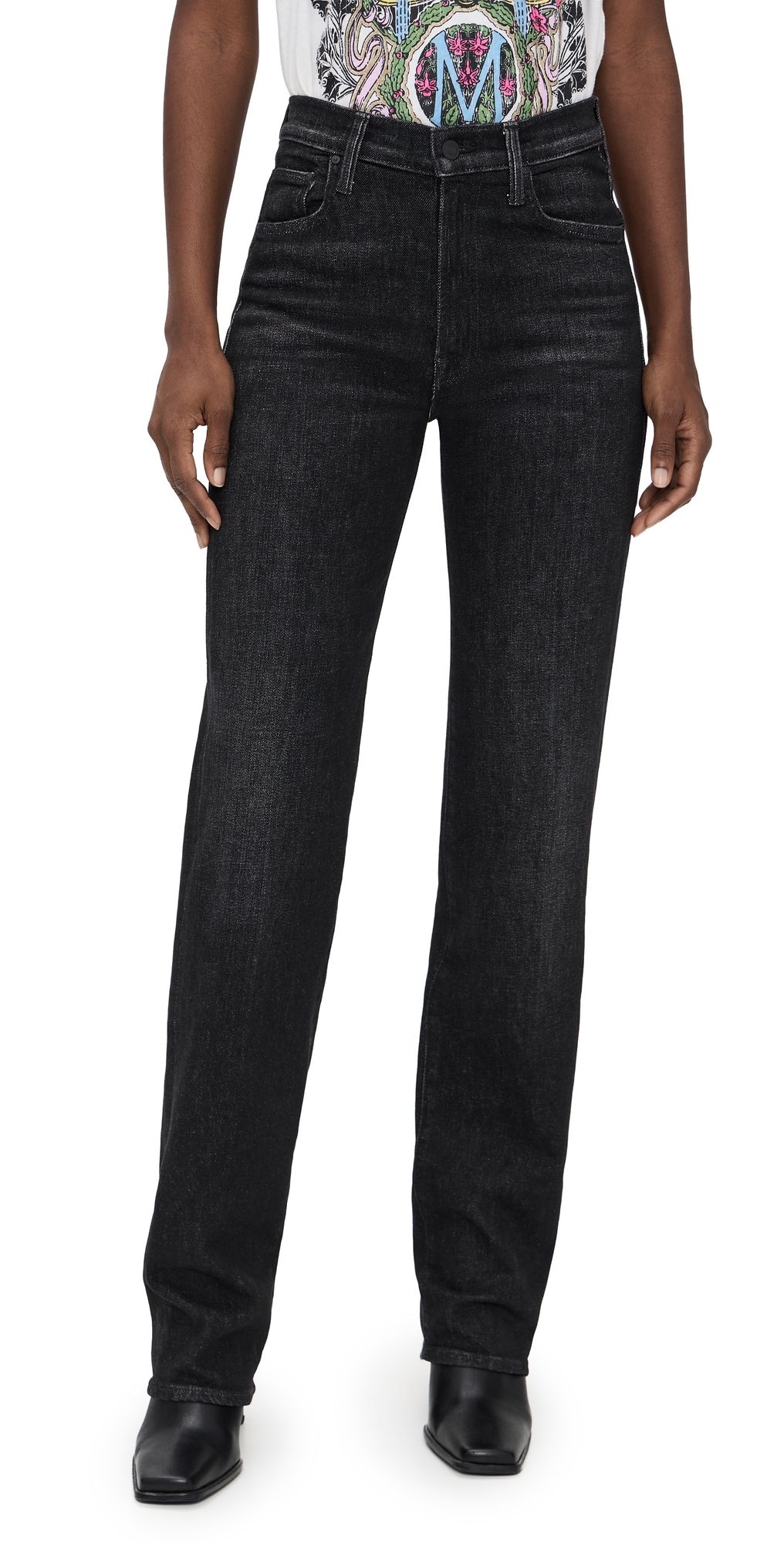 MOTHER The Rambler Zip Heel Jeans Keep It Sharp 30