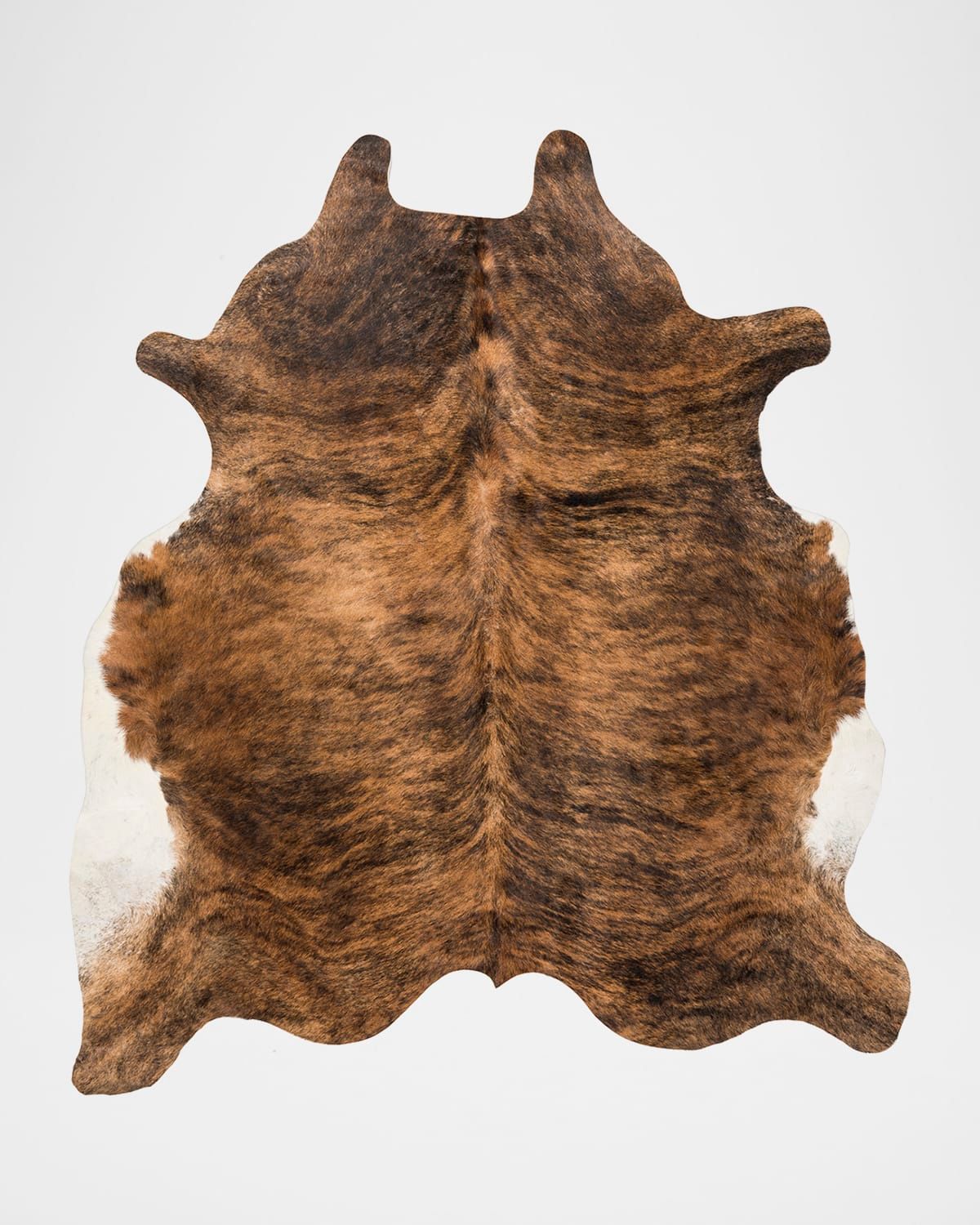 Shepherd Hair on Hide Rug, 5 & apos; Square