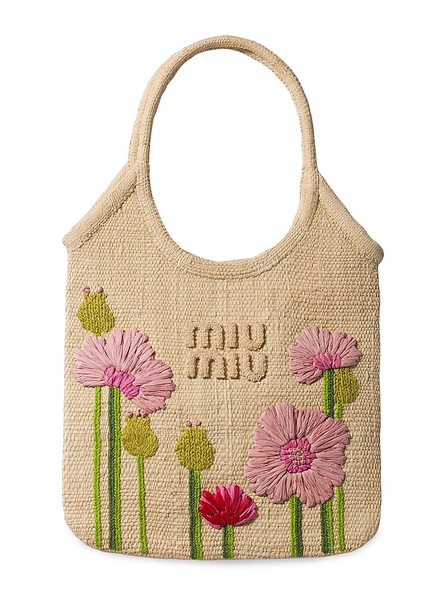 Women's Ivy Raffia Top Handle Bag - Beige Khaki