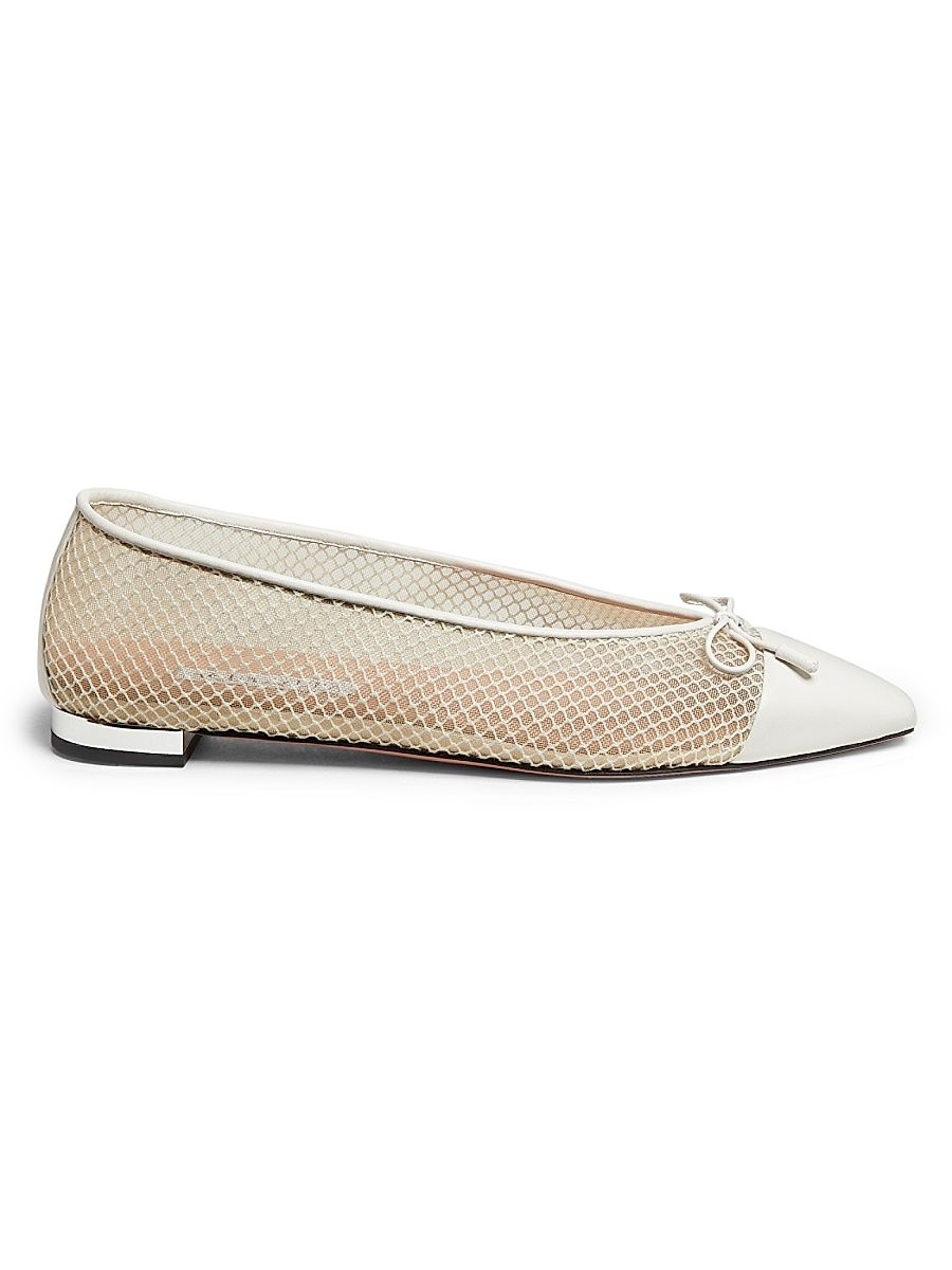 Women's Gioia Mesh Ballet Flats - White - Size 10