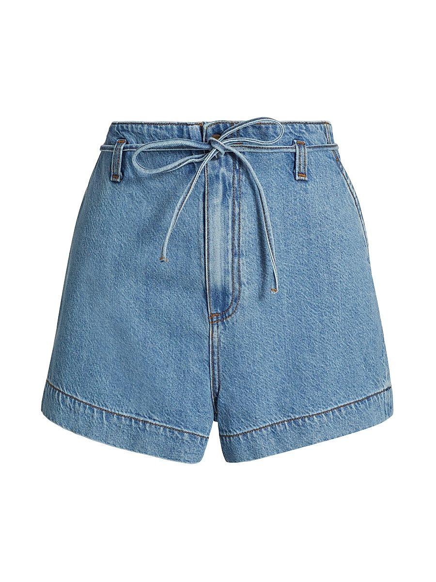 Women's Anessa Denim Tie-Waist Shorts - Tranquility - Size 29