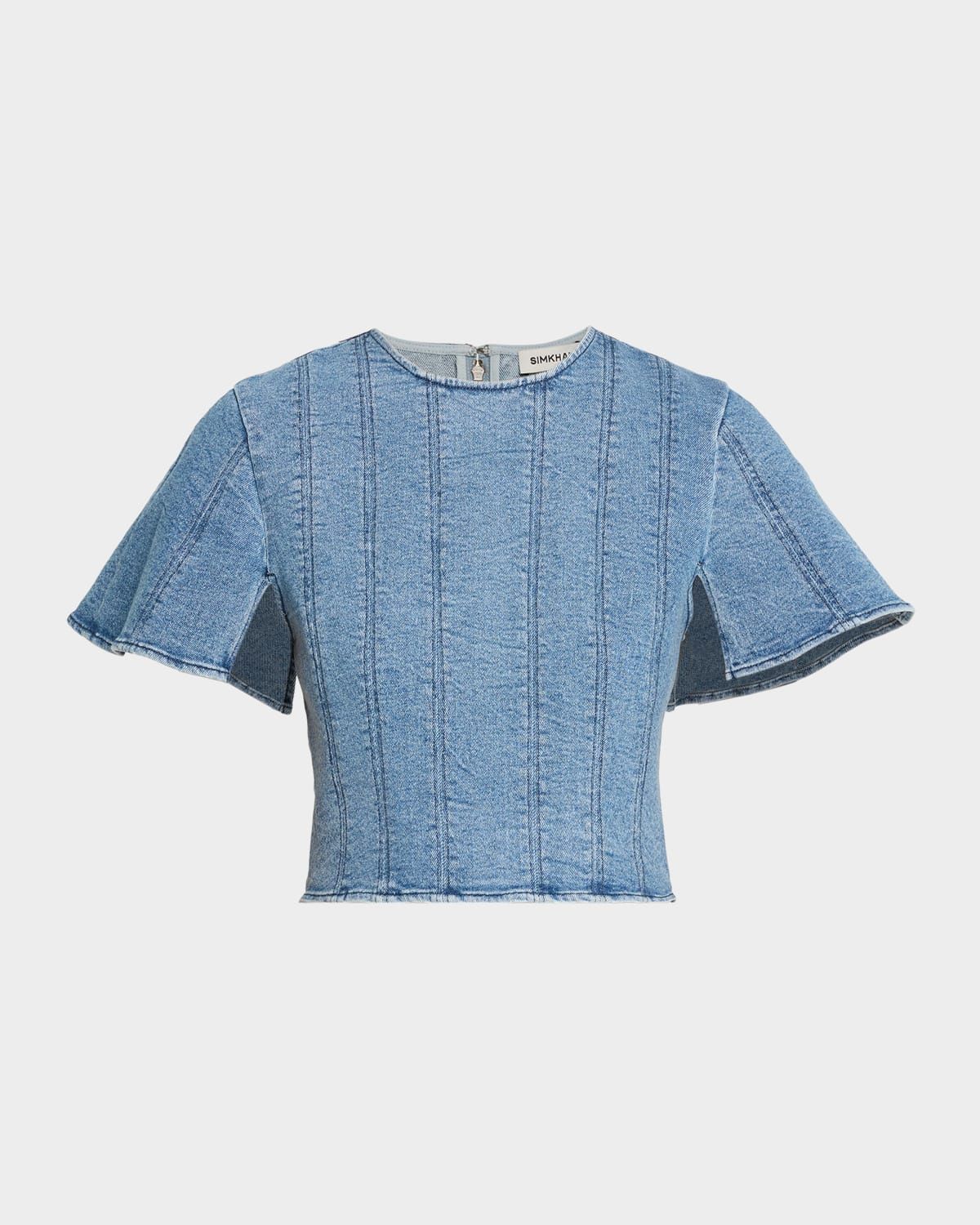 Kolby Short-Sleeve Denim Top