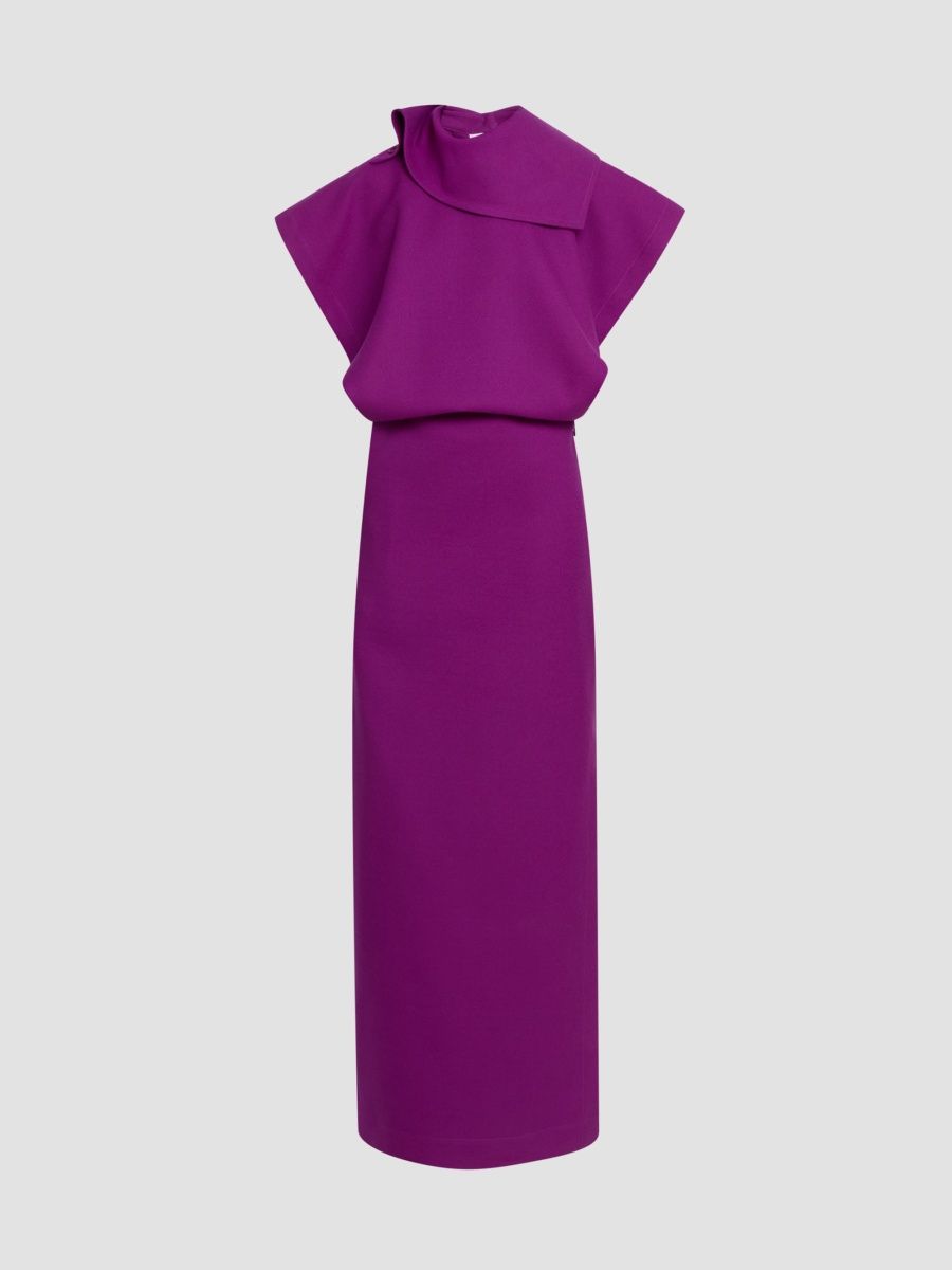 Issey Miyake Women's Calligraph Maxi Dress - Purple - Size XS