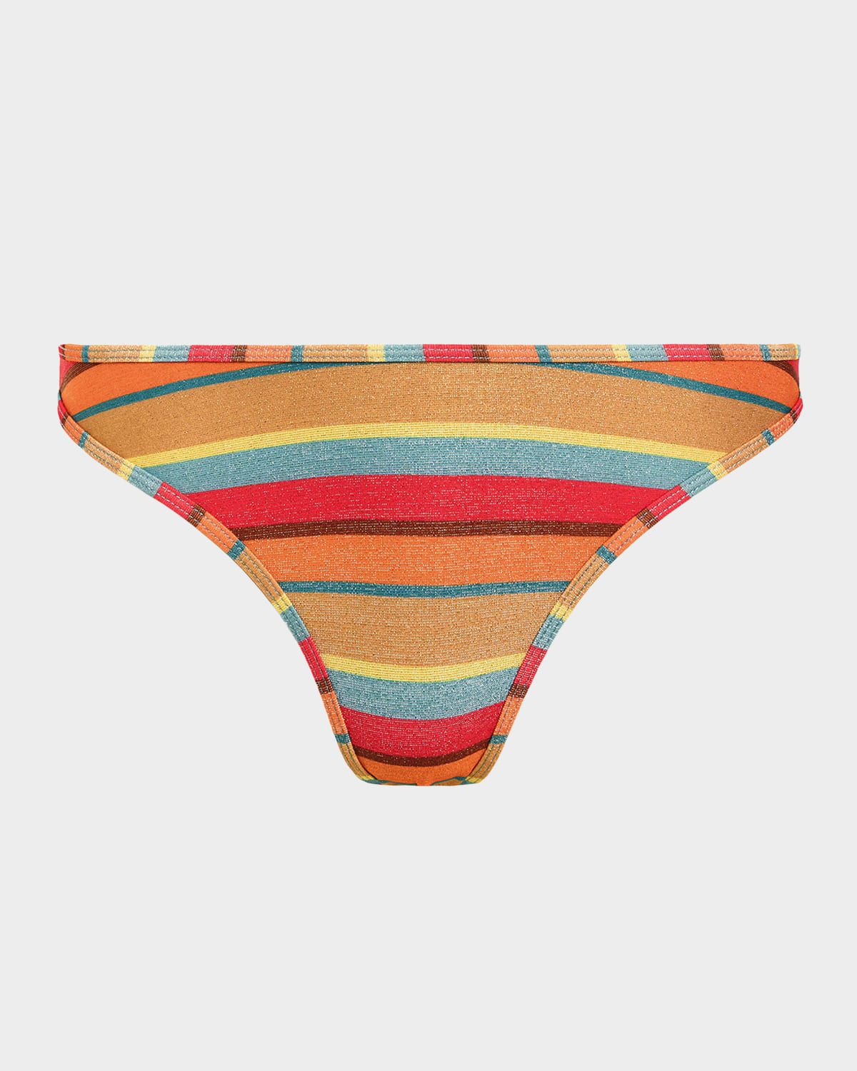 Isla Glitter Striped Bikini Bottoms