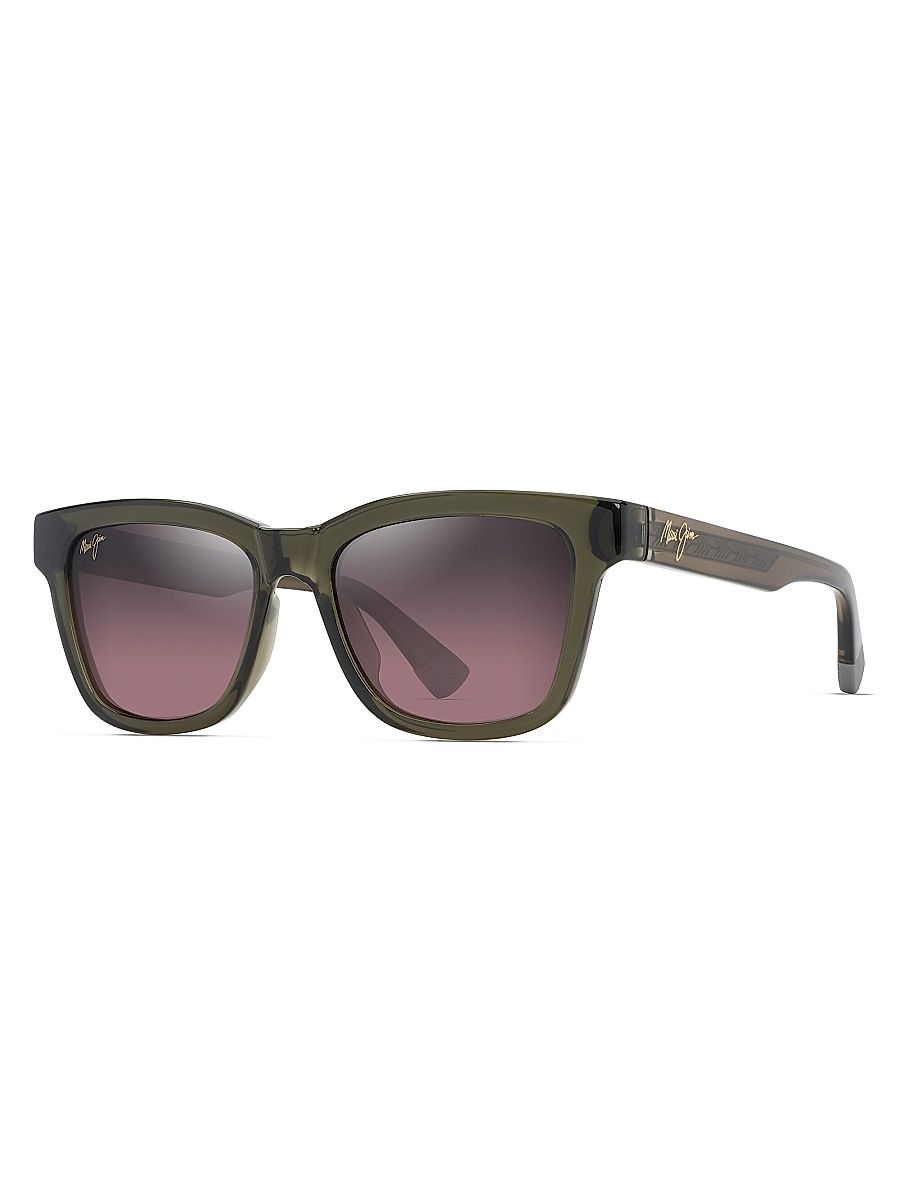 Men's Hanohano 53MM Cat-Eye Sunglasses - Translucent Green Purple