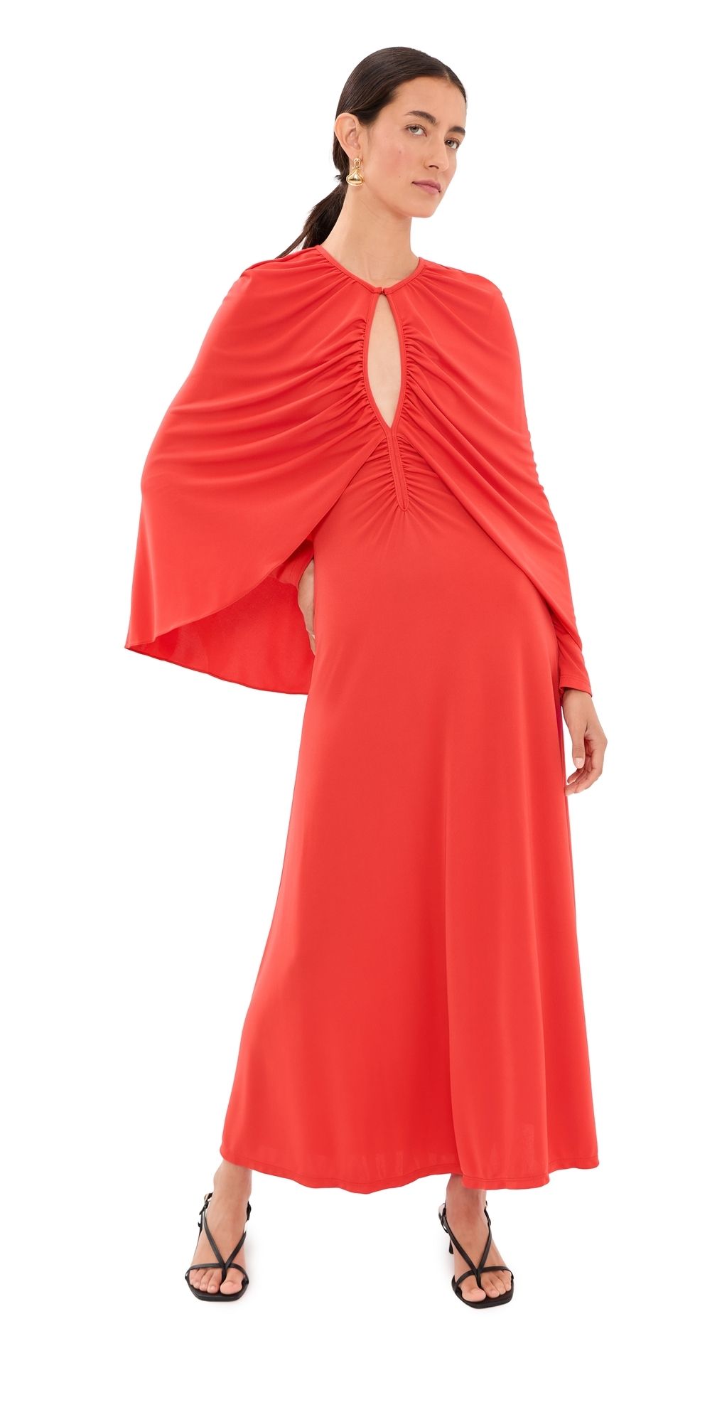 Johanna Ortiz Silent Solstice Ankle Dress Fire Red 6