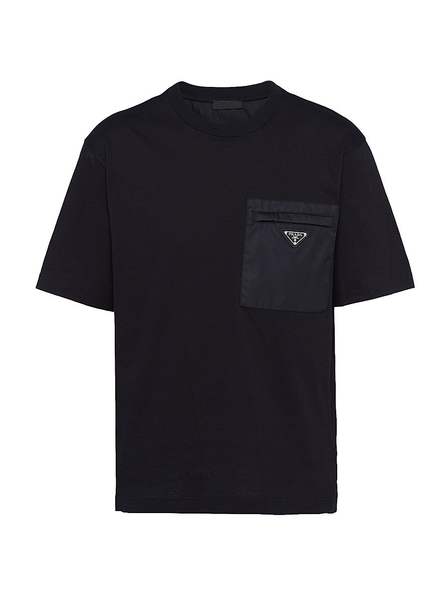 Men's Re-Nylon and Jersey T-Shirt - Black - Size Medium
