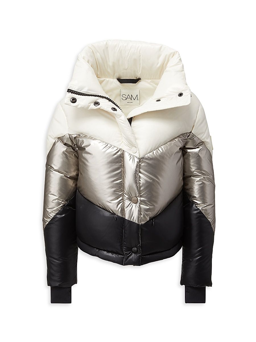 Little Girl's & Girl's Athlete Metallic Down Jacket - Size 6