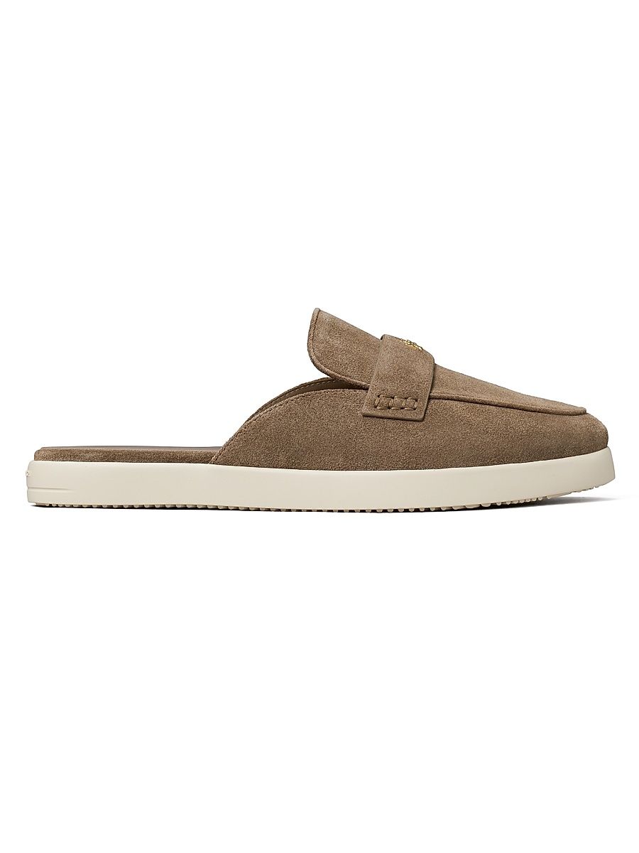 Women's Almond Toe Suede Ballet Sport Mules - Toasted Sesame - Size 10