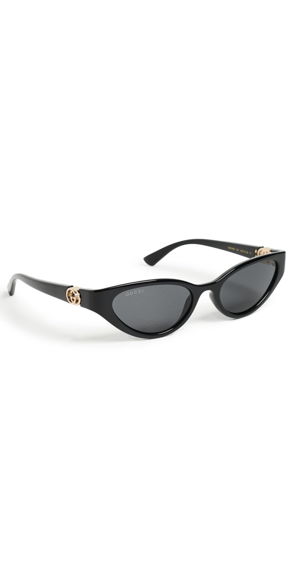 Gucci GG2194S-001 Cat Eye Sunglasses Black-Black-Grey One Size