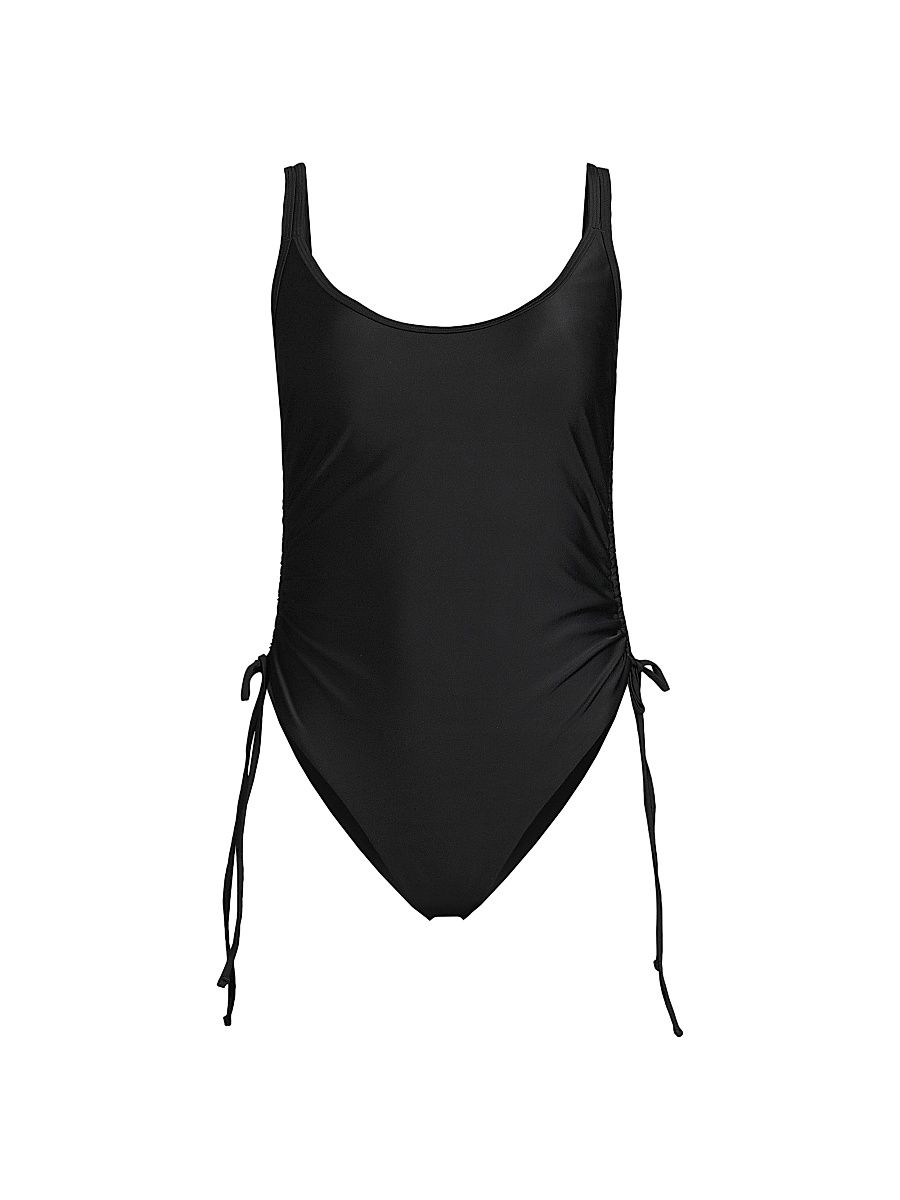 Women's Tam Tie One-Piece Swimsuit - Black - Size Small