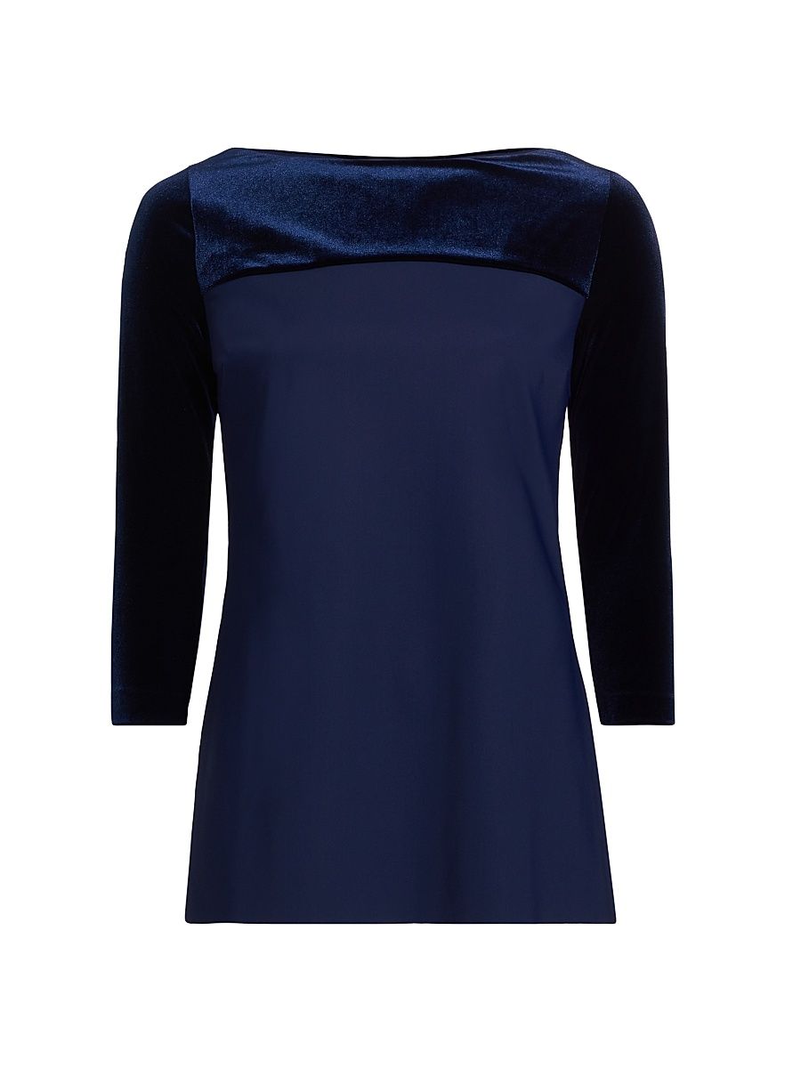 Women's Danzi Velvet Top - Blue Notte - Size 6
