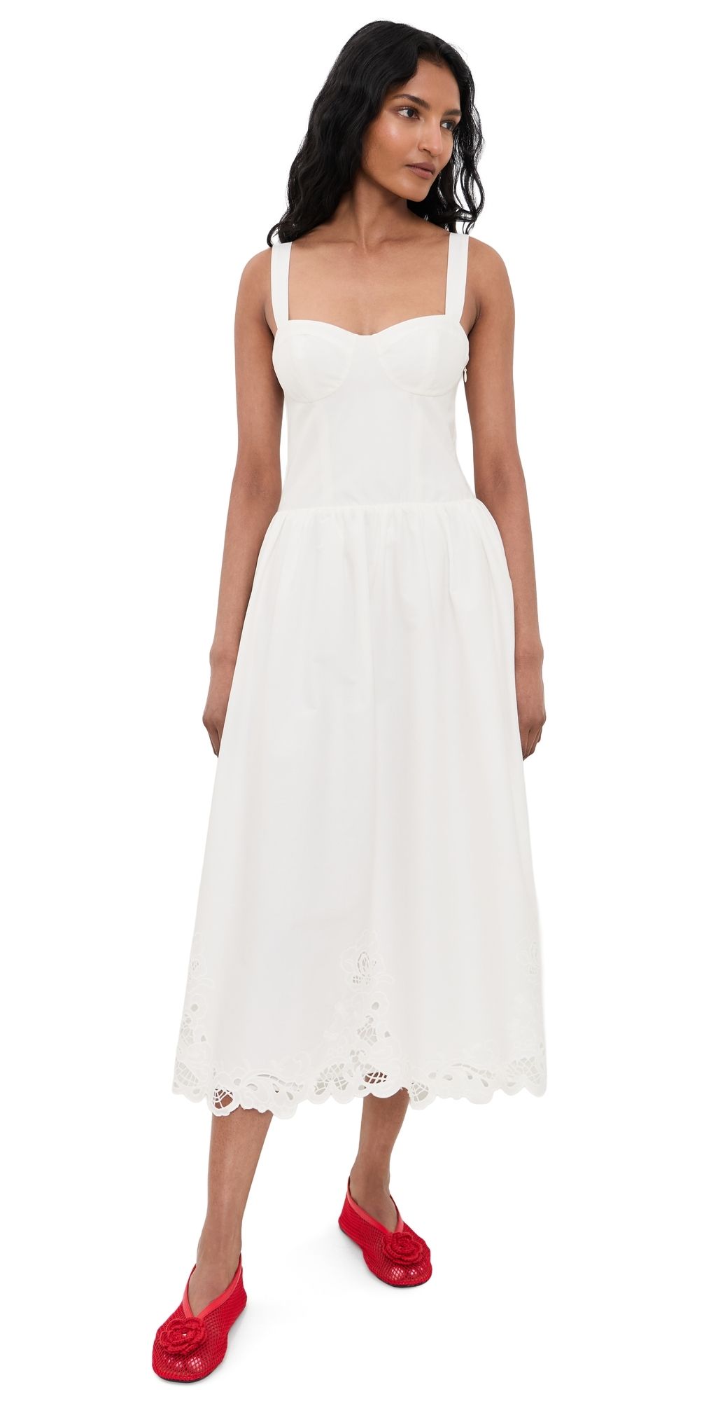 WAYF Somerset Midi Dress Ivory M