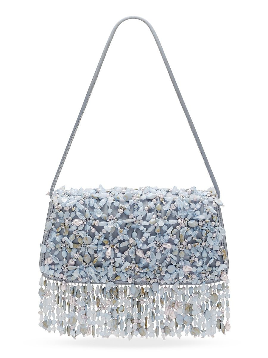 Women's Idalia Beaded Satin Shoulder Bag - Coastal