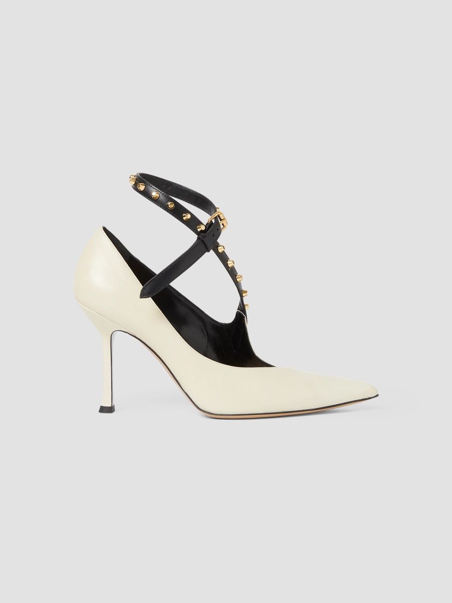 Women's Vertigo 95MM Leather Pumps - Off White - Size 12