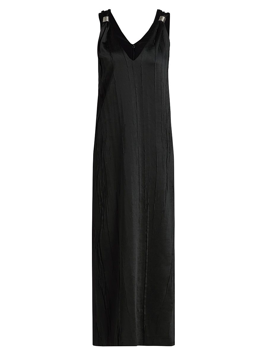 Women's Keke Deep V Shift Midi-Dress - Black - Size 10