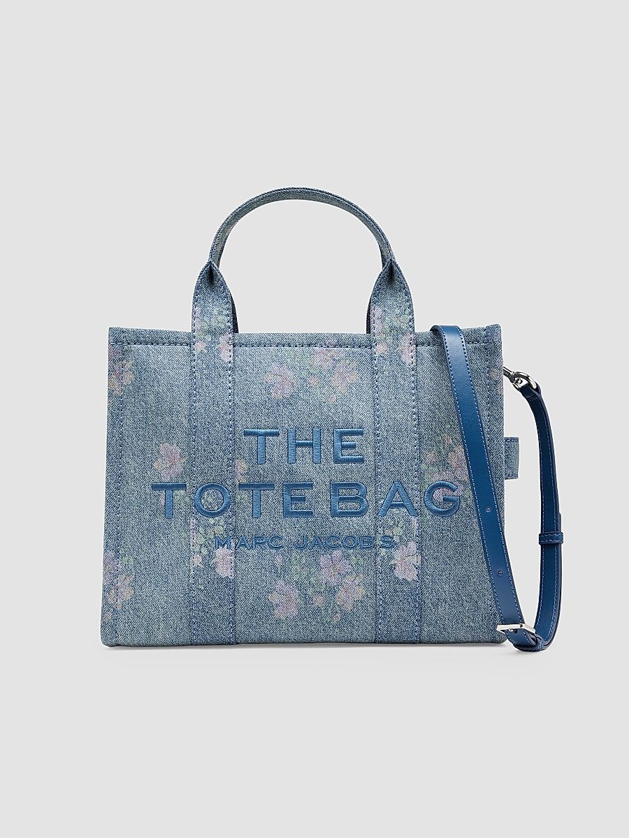 Women's The Medium Antique Floral Denim Tote Bag - Indigo