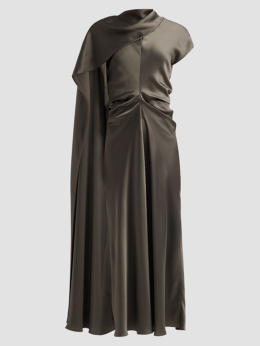 Women's Jacka Mock Turtleneck Cape Midi Dress - Sea Turtle - Size 12