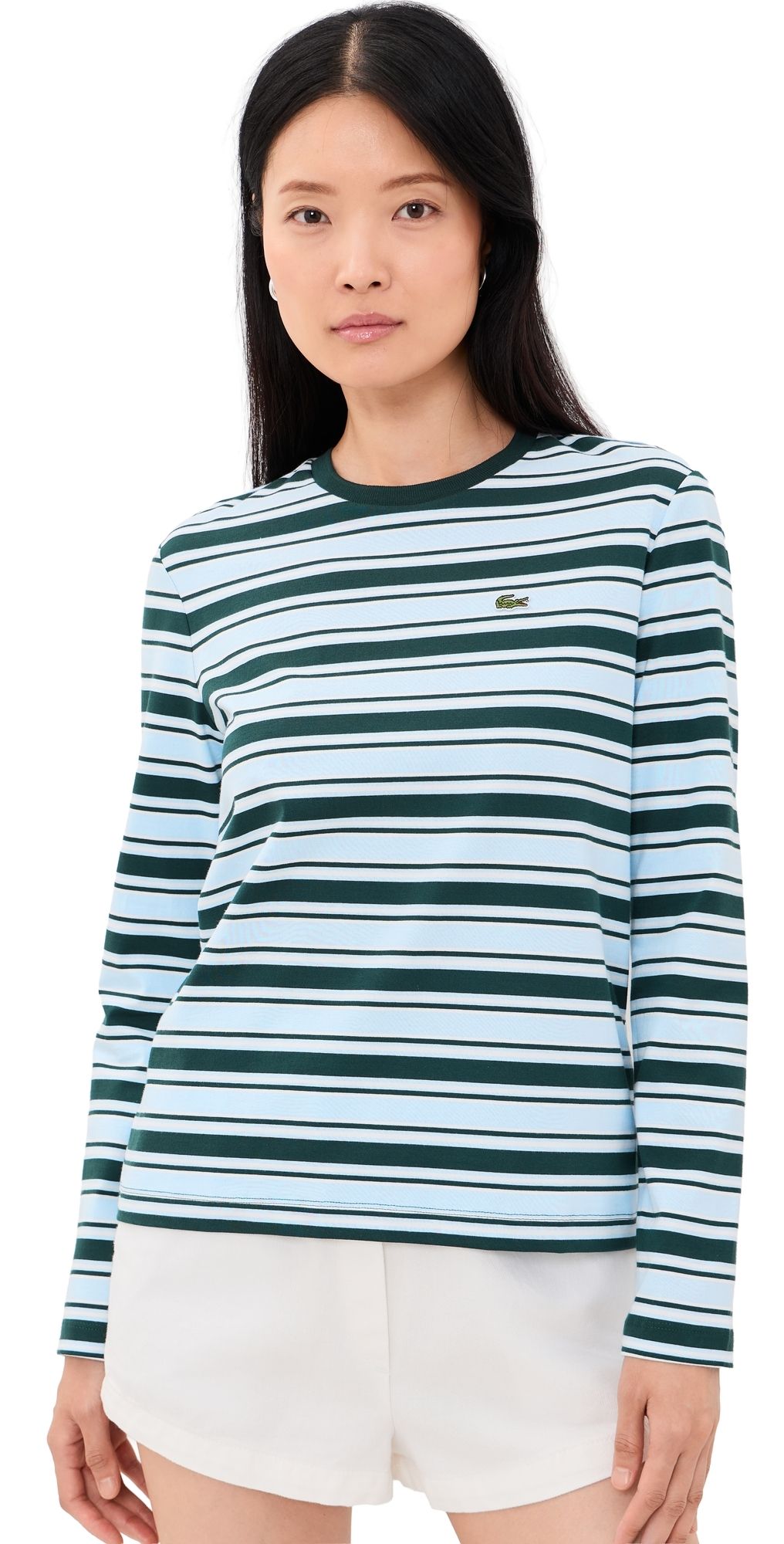 Lacoste Stripe T-Shirt Sinople/Rill-Flour 8