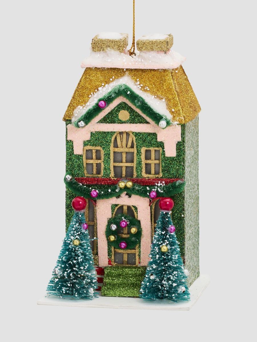 Cody Foster & Co Glass Vintage House Ornament