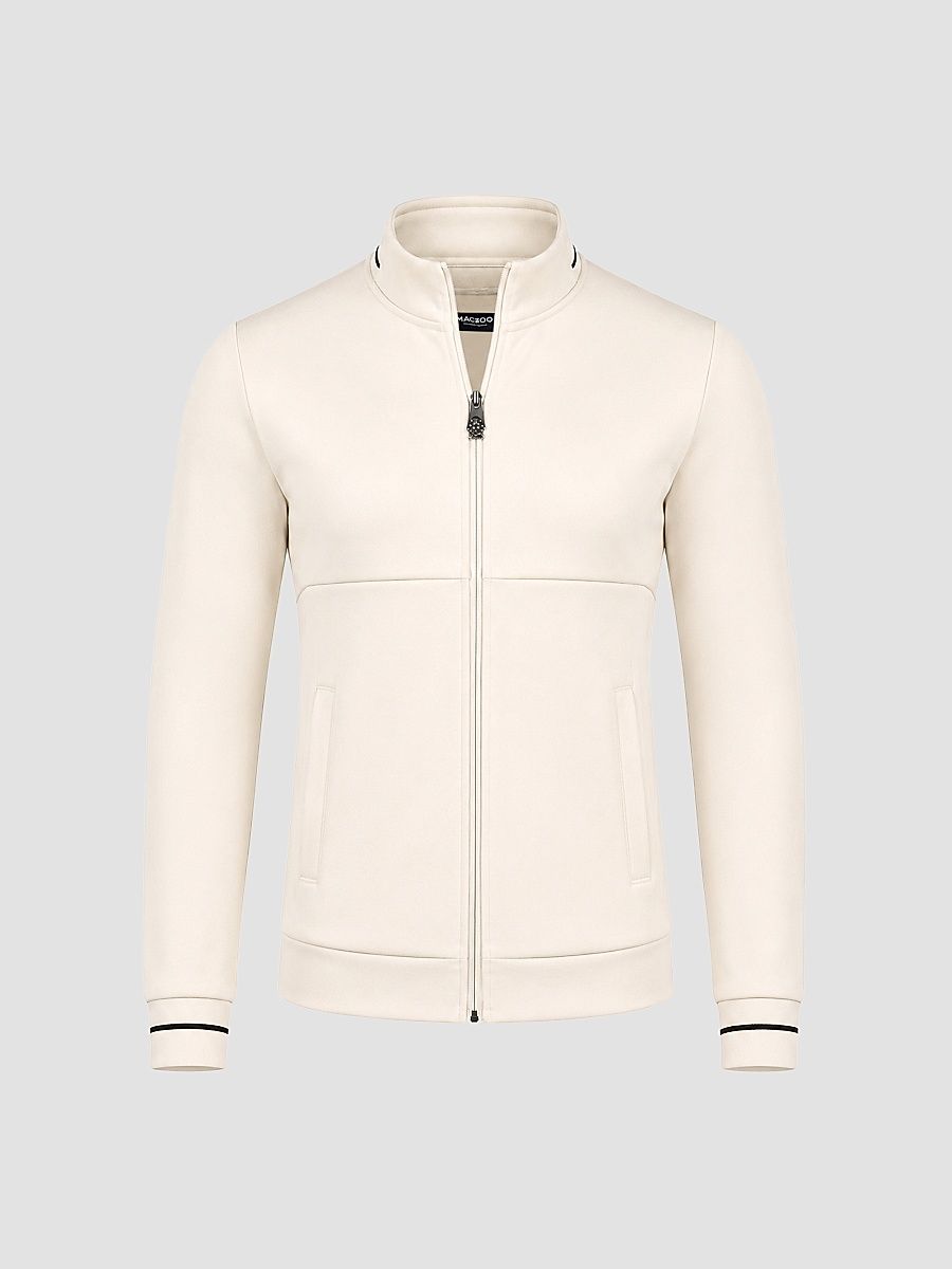 Men's Marthyr Zip Sweater - White - Size Large