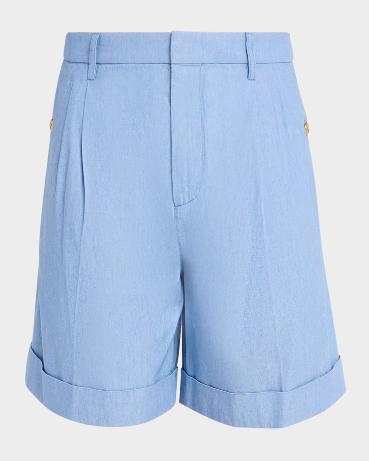 Men & apos;s Cuffed Denim Bermuda Shorts