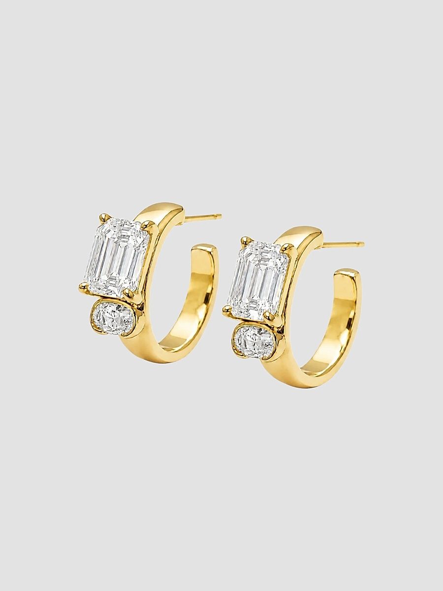 Women's Legacy Harmony 18K-Yellow-Gold Vermeil & 6.20 TCW Cubic Zirconia Hoop Earrings - Yellow Gold