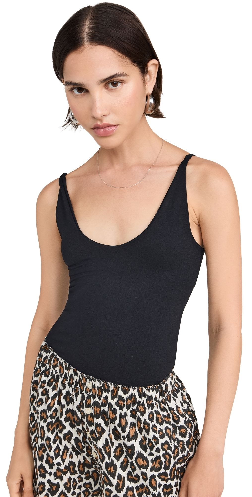 Free People Seamless V Neck Cami Black XS/S