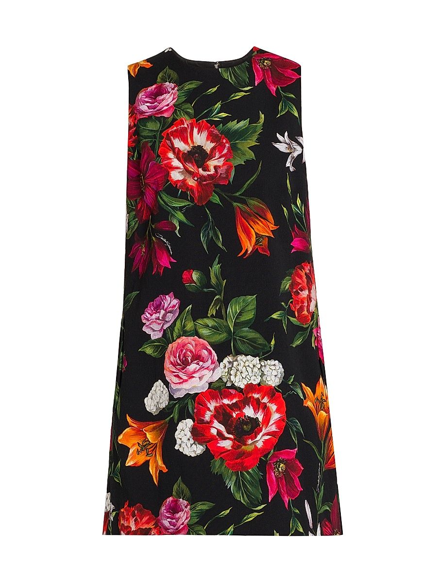 Women's Rafia Fiori Floral Minidress - Black Print Flower - Size 10