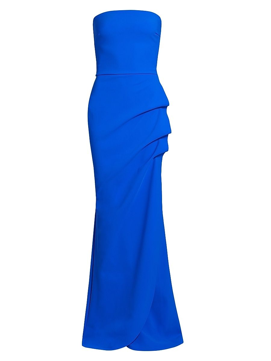 Women's Clotilde Strapless Column Gown - Blue Klein - Size 18