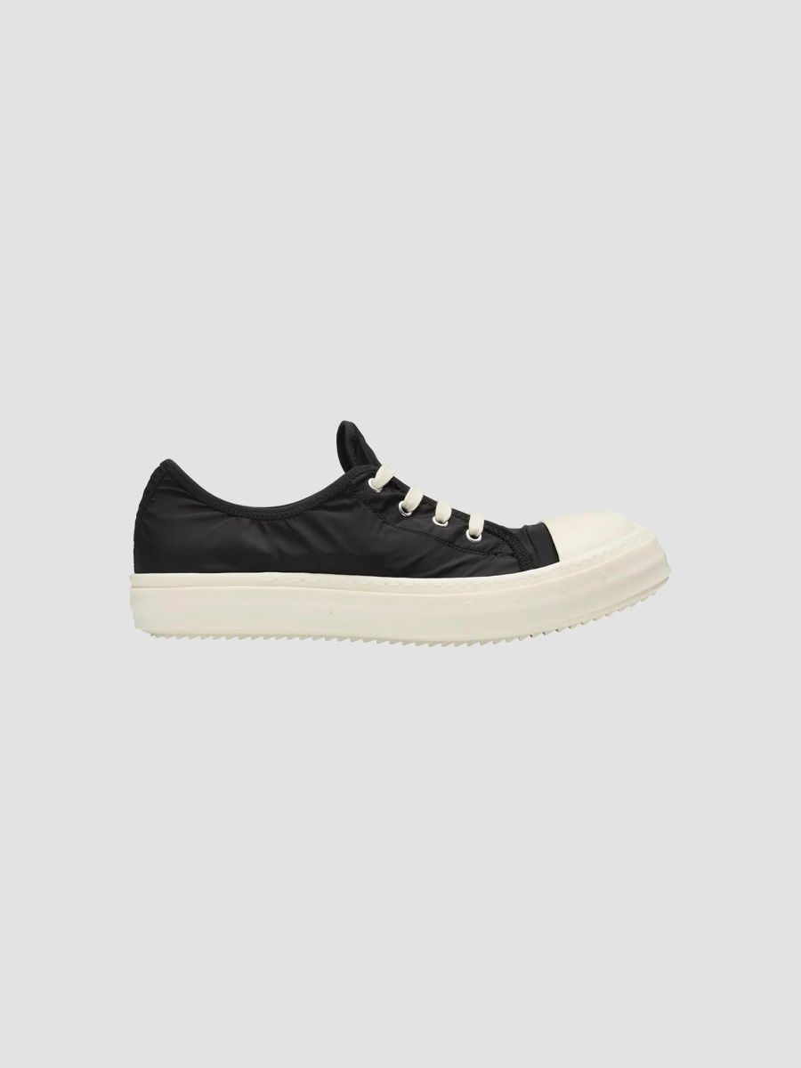 Rick Owens Men's Tower Low Textile Sneakers - Black Milk - Size 8