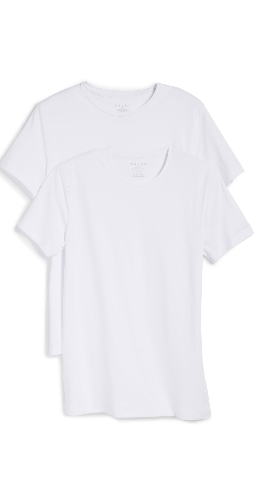 Falke 2-Pack Cotton Crew Neck Tee White XXL