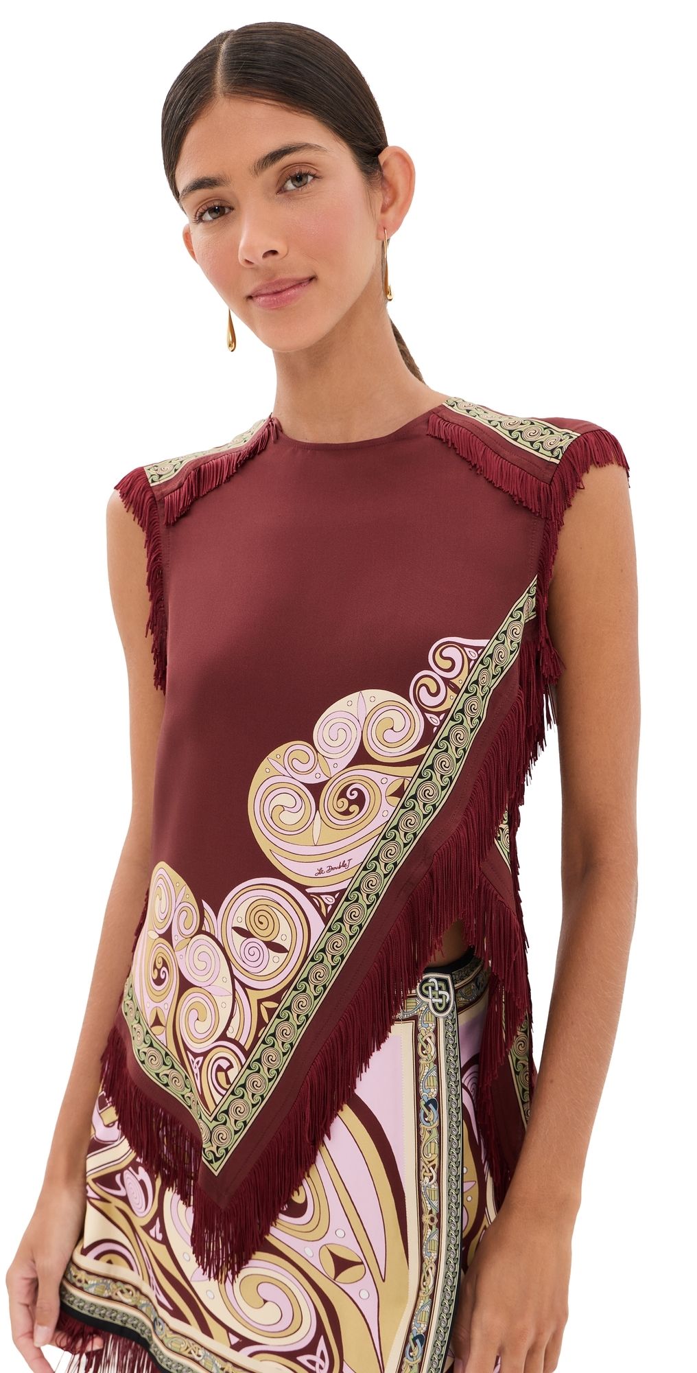La DoubleJ Scarf Top KELLS SWIRL PLACÉE S