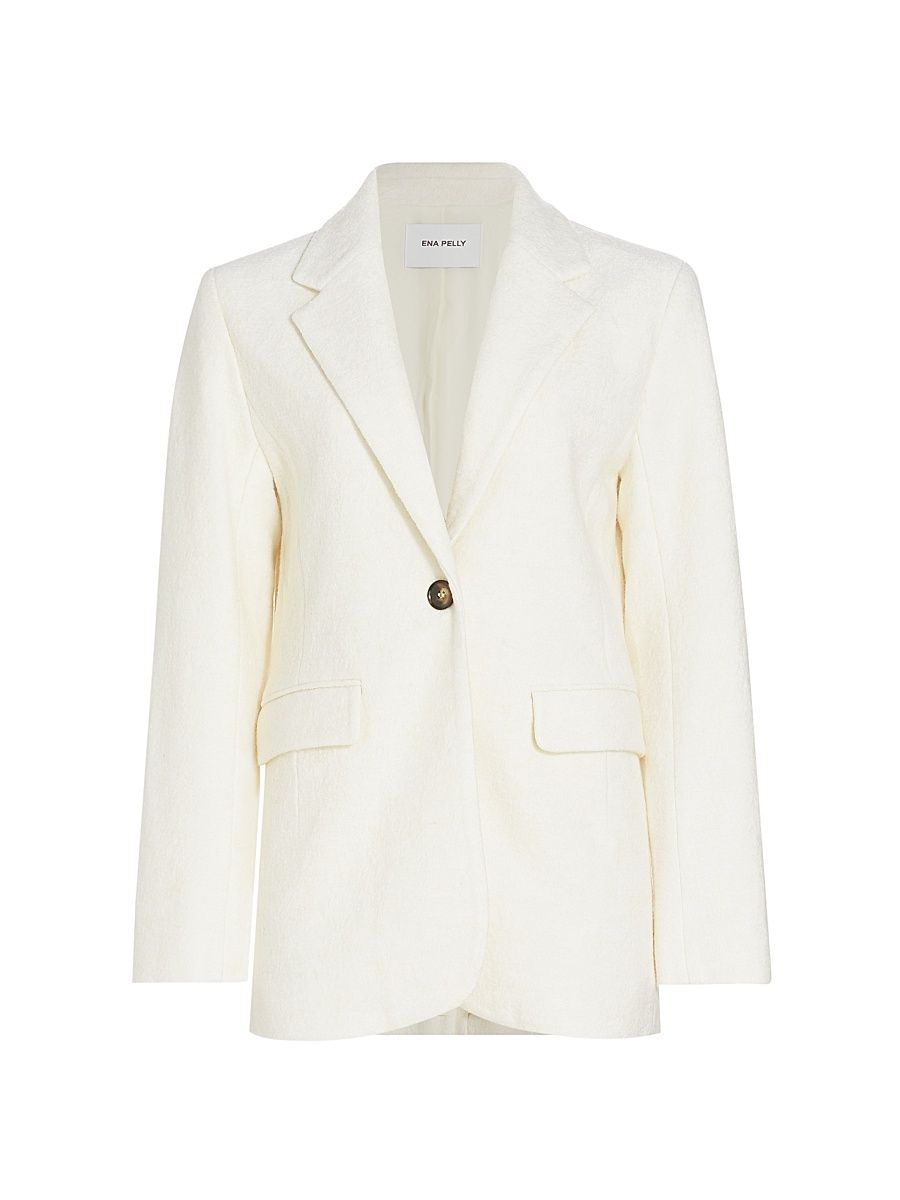 Women's Diana Bouclé Blazer - Bone - Size 8
