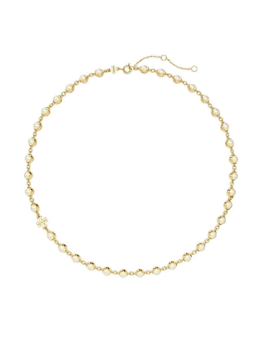 Women's Moondance Goldtone & Imitation Pearl Necklace - Light Brass Pearl