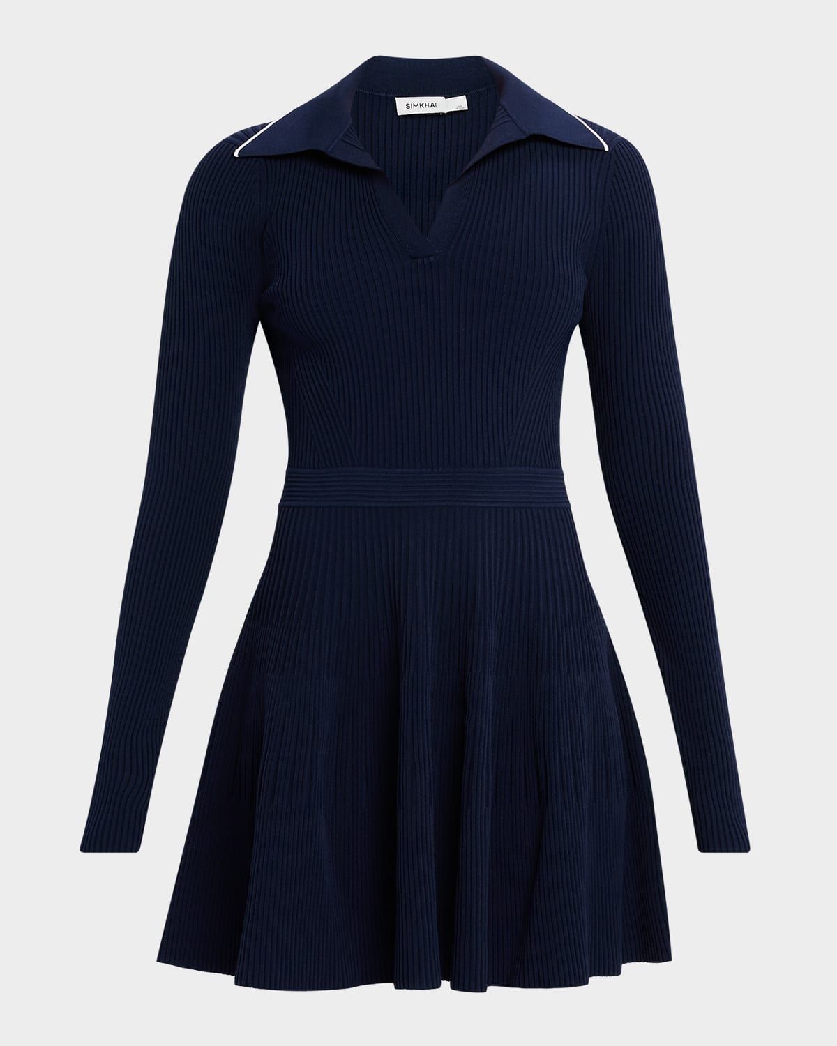 Alcott Fit-and-Flare Polo Mini Dress