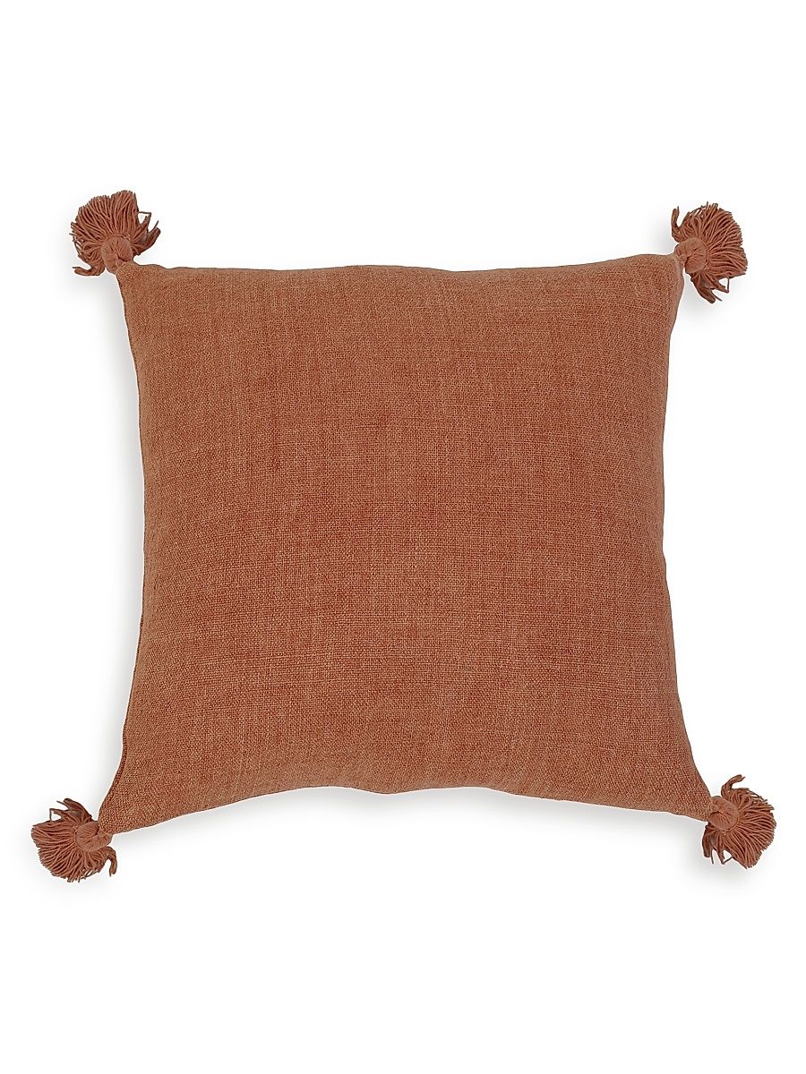 Montauk Tassel Pillow & Insert - Terra Cotta