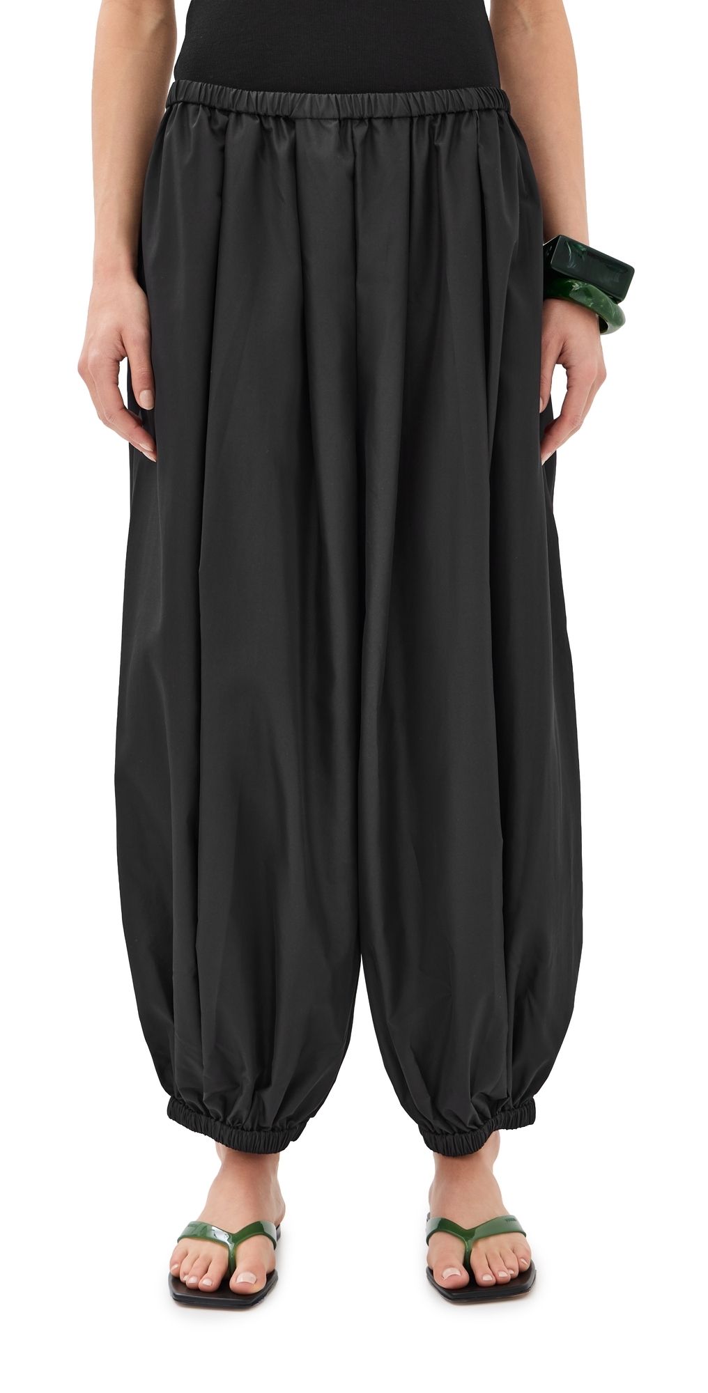 Tibi Summer Nylon Zeppelin Pants Black L