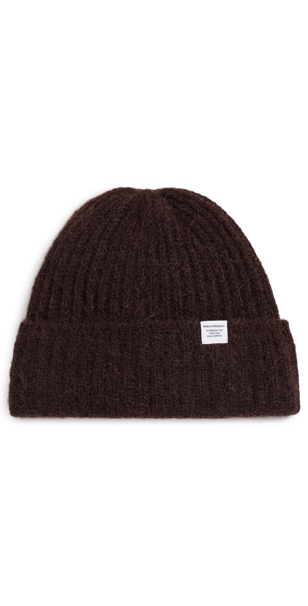 Norse Projects Alpaca Wool Chunky Rib Beanie Delicioso Brown One Size