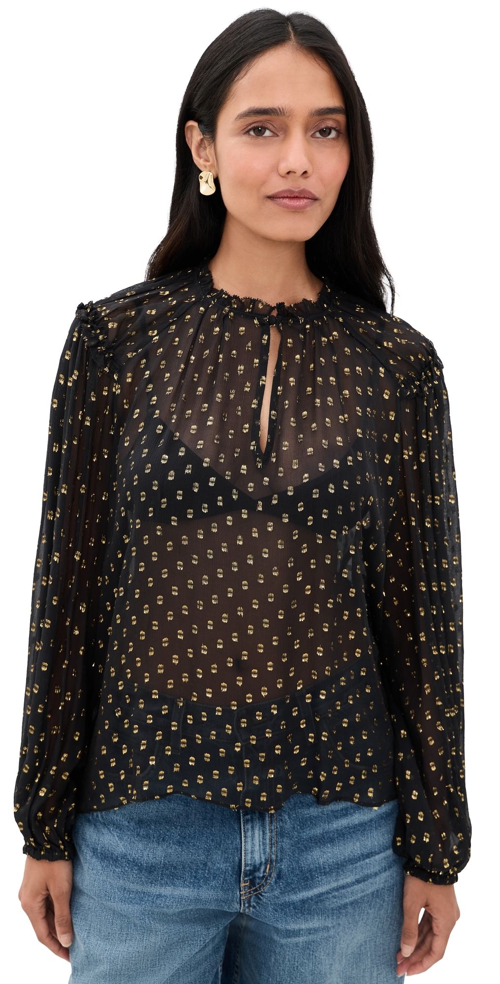 Ulla Johnson Elspen Silk Blouse Noir 6