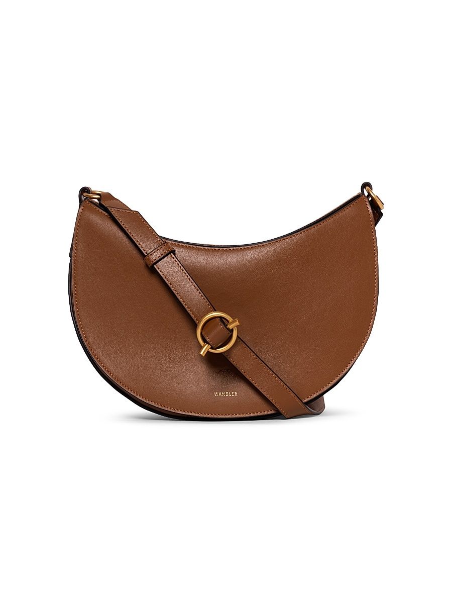 Women's Kate Leather Saddle Bag - Saddle
