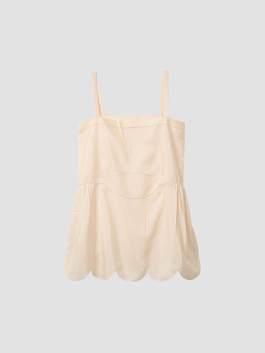 Women's Silk Dress - Beige Khaki - Size 2