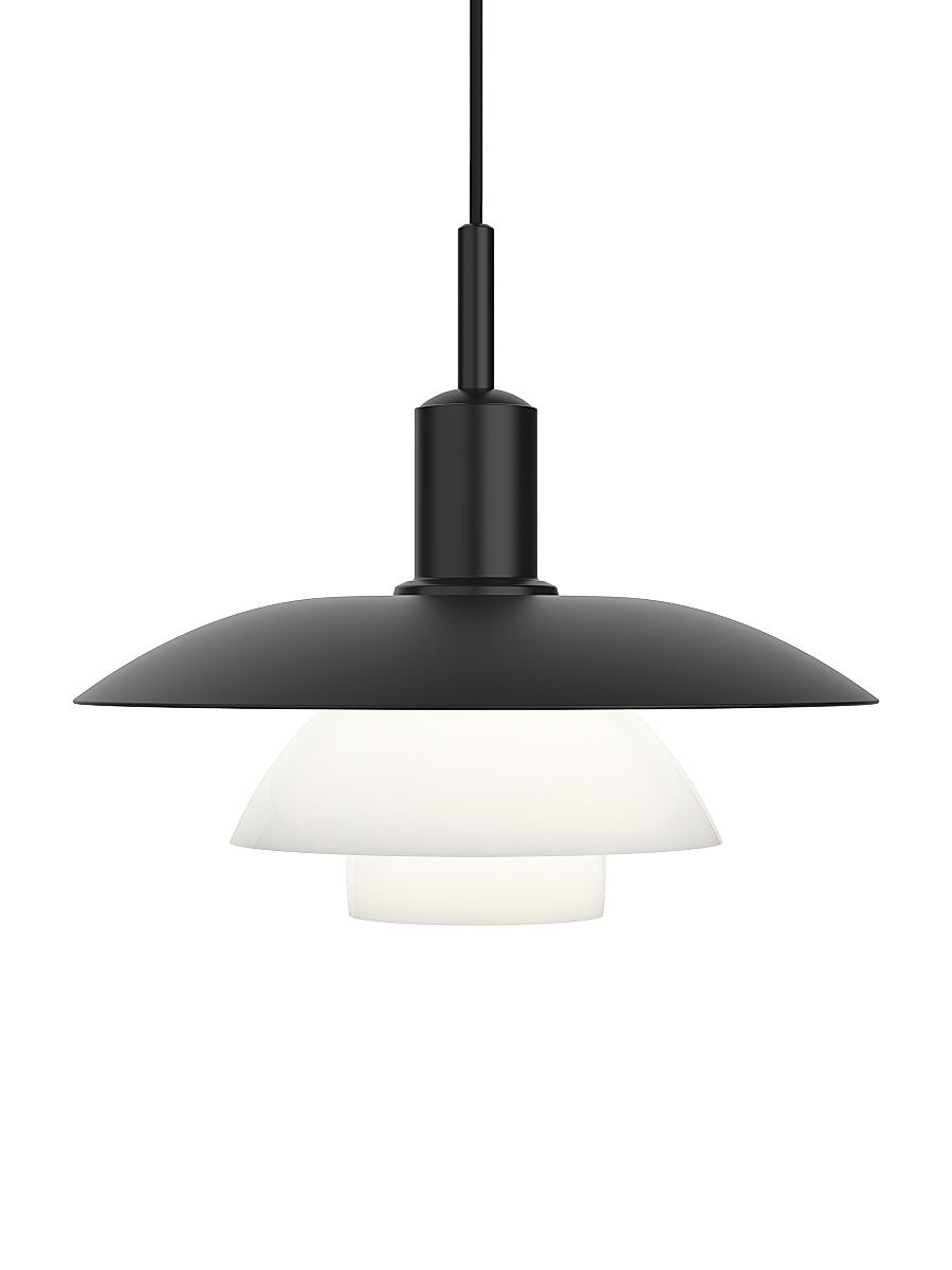 PH 5/5 Pendant - Metal Black Opal Glass