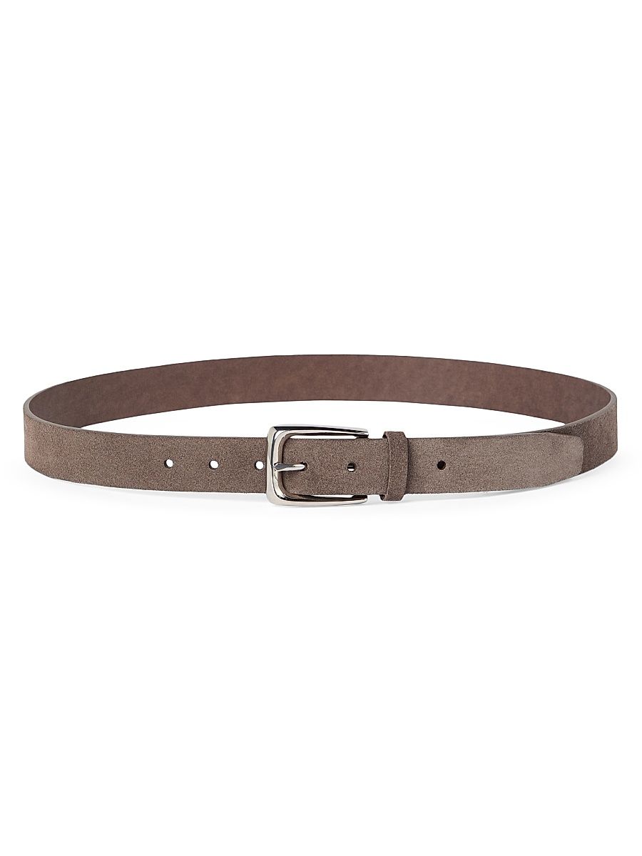 Men's Braided Reversed Leather Belt - Taupe - Size 36