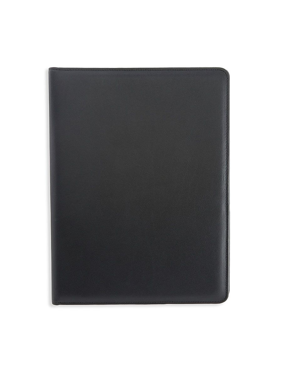 Leather Executive Document Organizer Folder - Navy