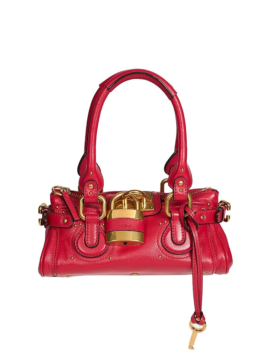 Women's Paddington Leather Top Handle Bag - Tulip Red